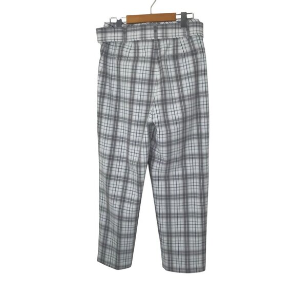 Aritzia Wilfred Plaid High Waisted With Belt Dress Pants Size 8 - Picture 5 of 9